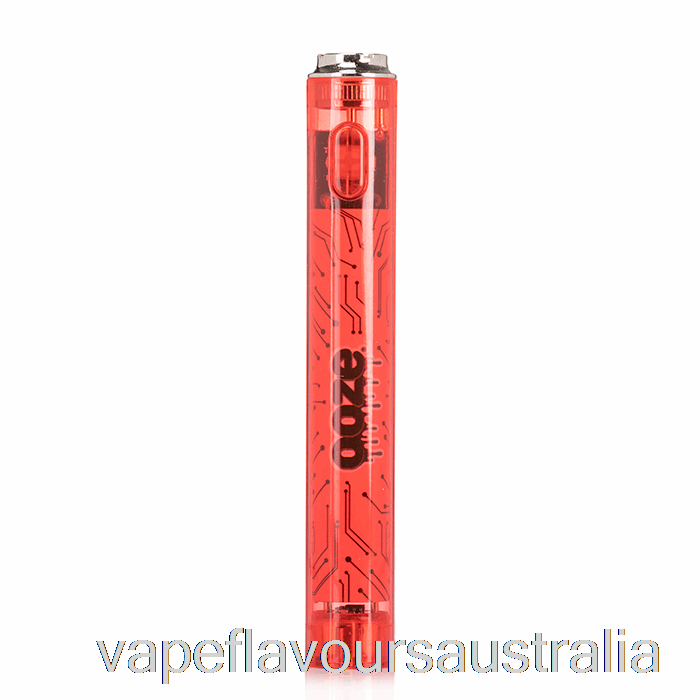 Vape Australia Ooze Slim 400mAh CLEAR 510 Vape Battery Ruby Red